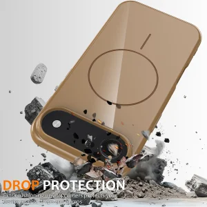 Silicone case Magnetic MagSF for iPhone 17 Air, brown 3