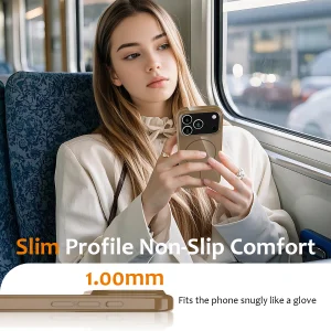 Силиконов калъф Magnetic MagSF за iPhone 17 Pro Max, кафяв 6