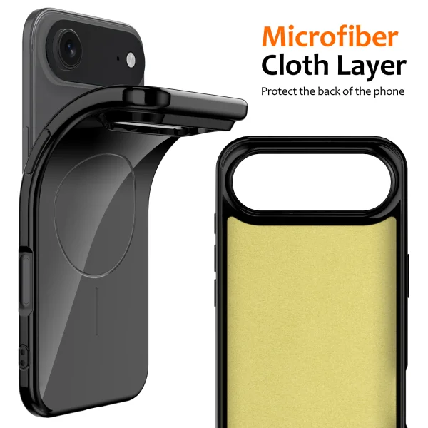 Silicone case Magnetic MagSF for iPhone 17 Air, black 5