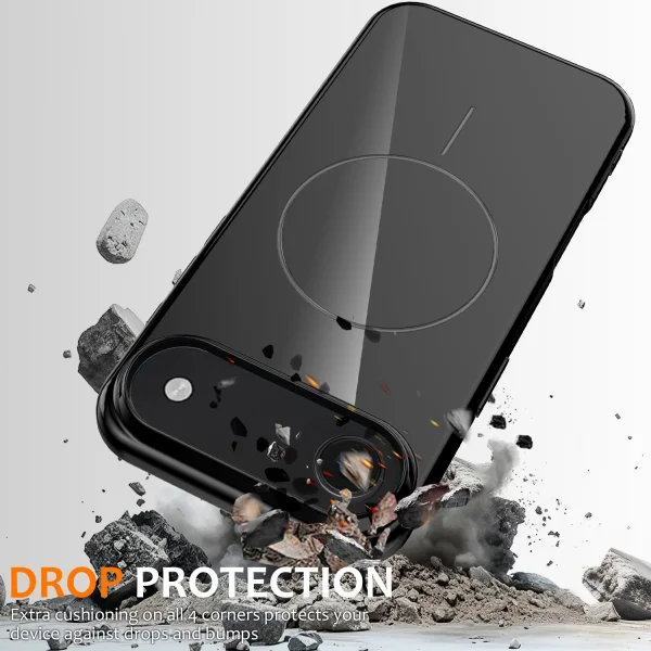 Silicone case Magnetic MagSF for iPhone 17 Air, black 4