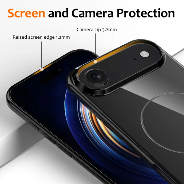 Silicone case Magnetic MagSF for iPhone 17 Air, black 3