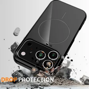 Силиконов калъф Magnetic MagSF за iPhone 17 Pro, черен 3