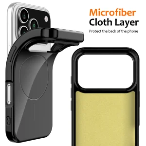 Силиконов калъф Magnetic MagSF за iPhone 17 Pro, черен 4