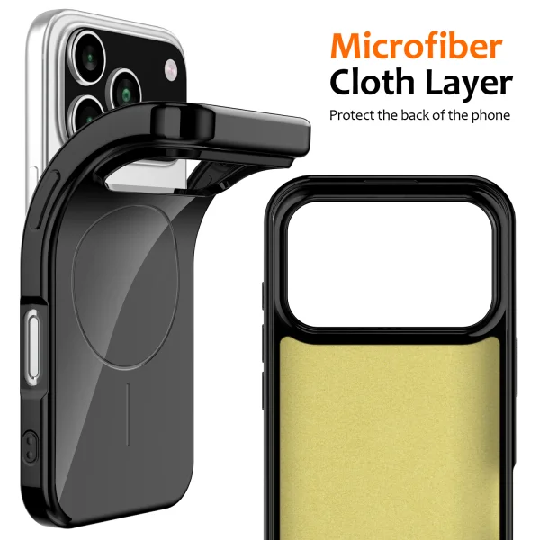 Силиконов калъф Magnetic MagSF за iPhone 17 Pro Max, черен 5