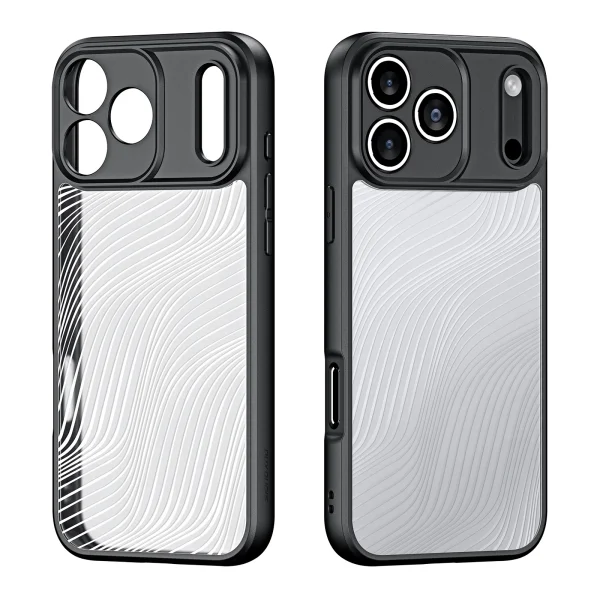Калъф Dux Ducis Aimo за iPhone 17 Pro, черен- прозрачен 2