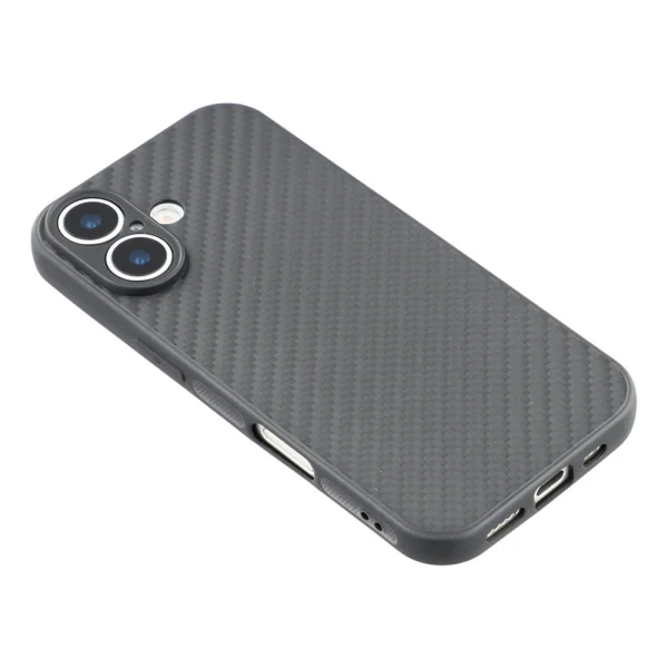 Silicone case Carbon Fiber Texture for iPhone 17, black 4