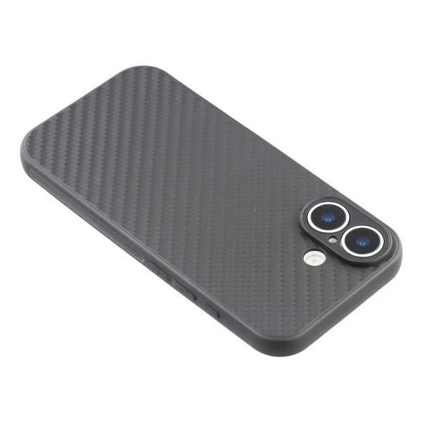 Silicone case Carbon Fiber Texture for iPhone 17, black 5