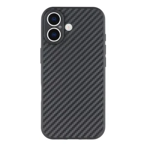 Silicone case Carbon Fiber Texture for iPhone 17, black 3