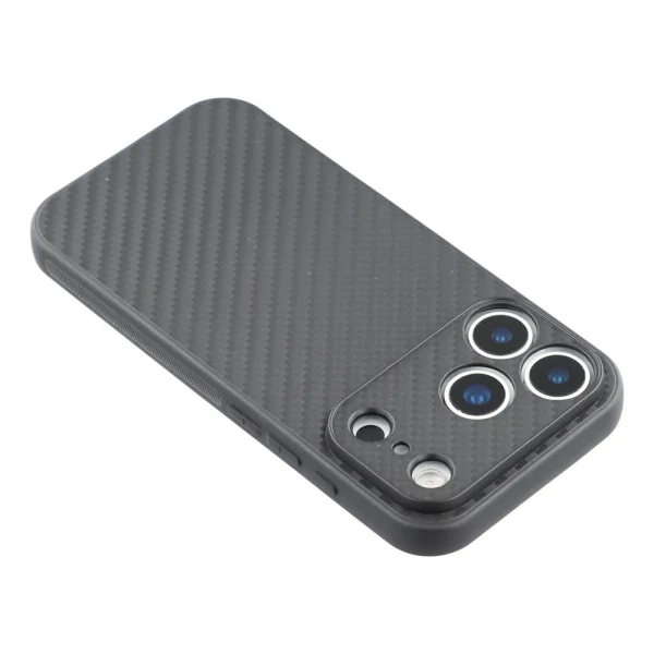 Silicone case Carbon Fiber Texture for iPhone 17 Pro, black 4