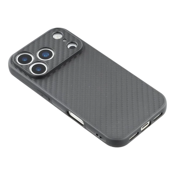 Silicone case Carbon Fiber Texture for iPhone 17 Pro, black 3