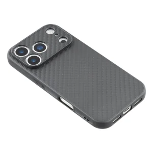 Silicone case Carbon Fiber Texture for iPhone 17 Pro, black 3