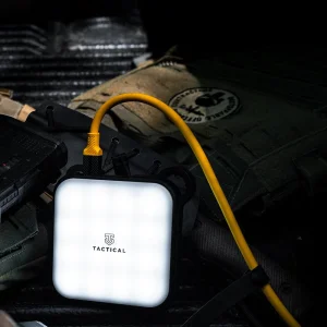 Външна батерия Tactical 10050mAh, Power Bank, с LED светлини и карабинер, жълт 3