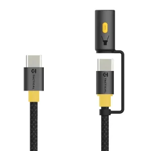 Кабел Tactical Stinger USBB-C, USB-C, 1.5mm, LED светлина, черен
