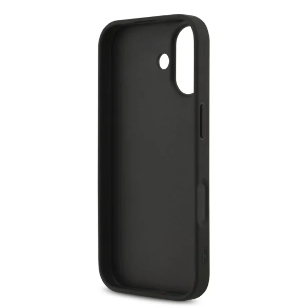 GUESS Case, PU Fixed Glitter 4G Metal Logo for iPhone 17, black 5