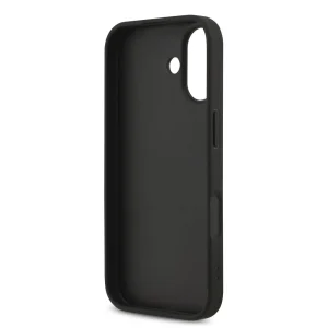 GUESS Case, PU Fixed Glitter 4G Metal Logo for iPhone 17, black 5