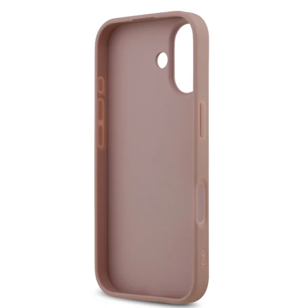 GUESS Case, PU Fixed Glitter 4G Metal Logo for iPhone 17, pink 4