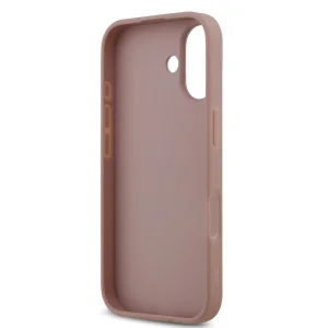 GUESS Case, PU Fixed Glitter 4G Metal Logo for iPhone 17, pink 4