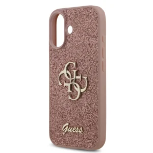 GUESS Case, PU Fixed Glitter 4G Metal Logo for iPhone 17, pink 3
