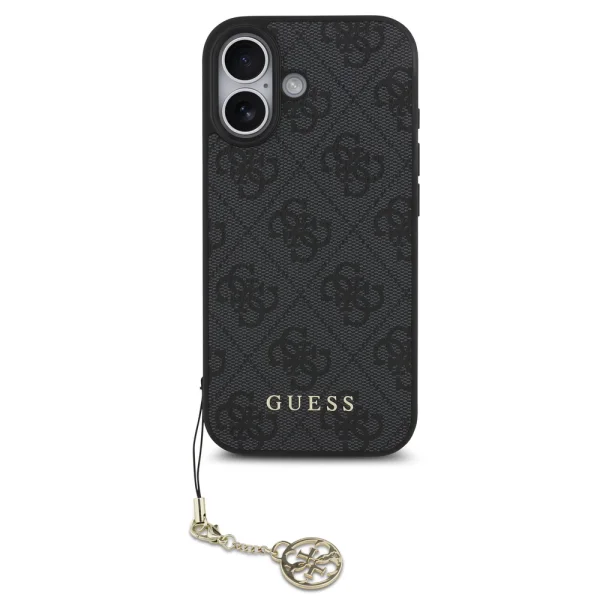Калъф Guess 4G Charm за iPhone 17, сив 2