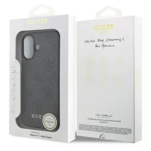 Калъф Guess 4G Charm за iPhone 17, сив 6