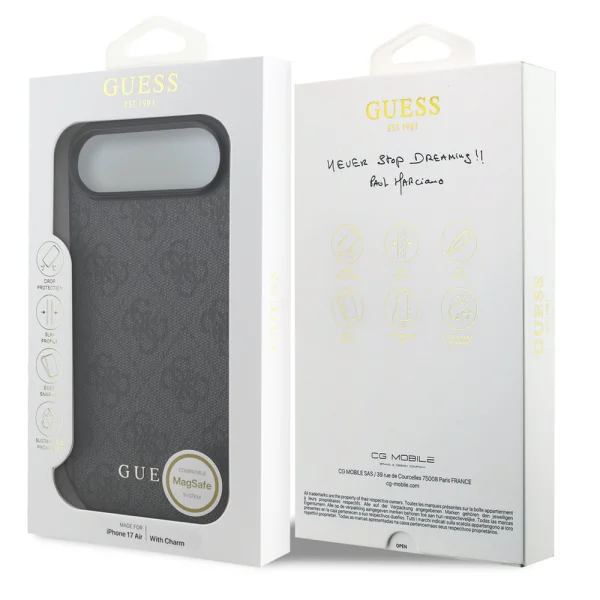 Guess 4G Charm Case for iPhone 17 Air, grey 6