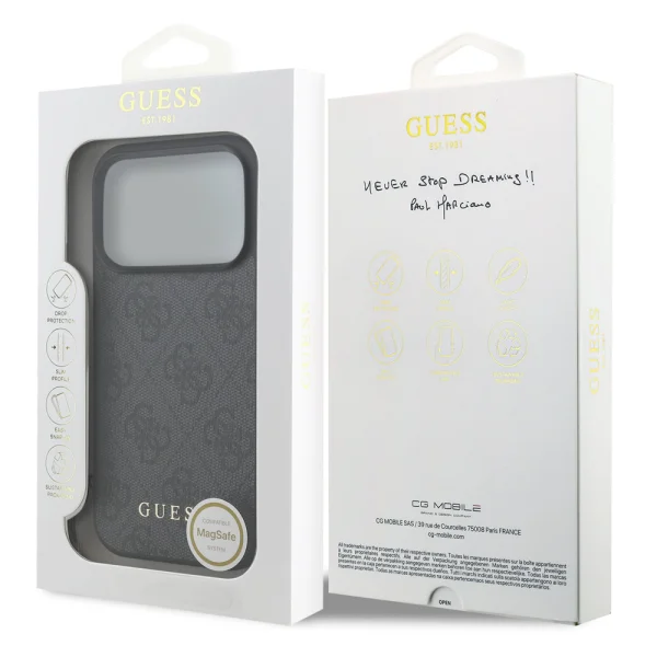 Калъф Guess 4G Charm за iPhone 18 Pro, сив 6