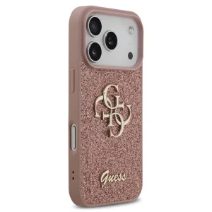 Калъф GUESS, PU Fixed Glitter 4G Metal Logo за iPhone 18 Pro Max, розов 3