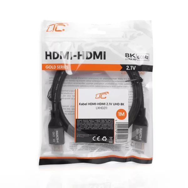 HDMI to HDMI Cable, v2.1, 8K, 1 m, black 3