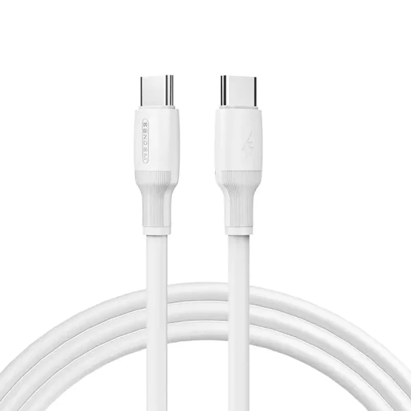 Кабел Sendem M77, USB - C към USB - C, 2m, 66W, Бял 1