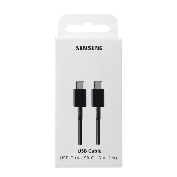 Кабел Samsung, USB-C към USB-C, 5A, 1m, EP-DN975BBEGWW, черен 3
