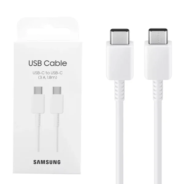 Cable Samsung EP-DX310JWE, USB-C to USB-C, 1.8m., White 1