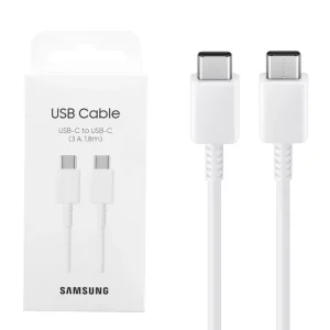 Кабел Samsung EP-DX310JWE, USB-C към USB-C, 1.8м., Бял