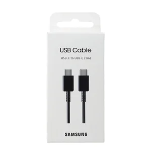 Кабел Samsung, USB-C към USB-C, 3A, 1m, EP-DA705BBE, черен 3