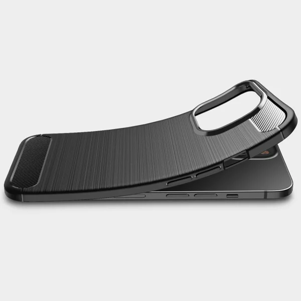 Силиконов Калъф Carbon за iPhone 13 Pro Max, Черен 2