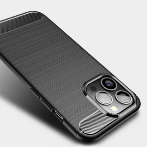 Силиконов Калъф Carbon за iPhone 13 Pro Max, Черен 4