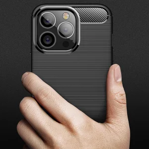 Силиконов Калъф Carbon за iPhone 13 Pro Max, Черен 3
