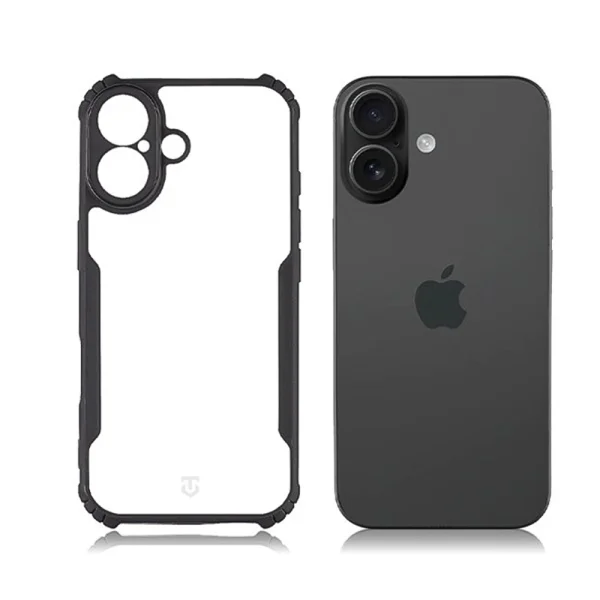 Калъф Tactical Quantum Stealth за iPhone 17, черен-прозрачен 2
