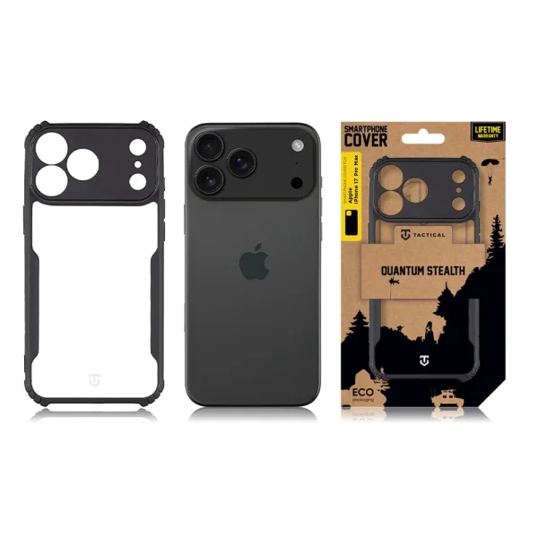 Tactical Quantum Stealth Case for iPhone 18 Pro Max, black-transparent 4