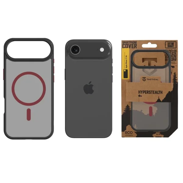 Калъф Tactical MagForce Hyperstealth 2.0 за iPhone 17 Air, черен-червен 3