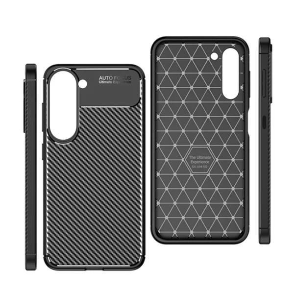 Silicone case Carbon Fiber Texture for Samsung Galaxy A17 5G, black 2