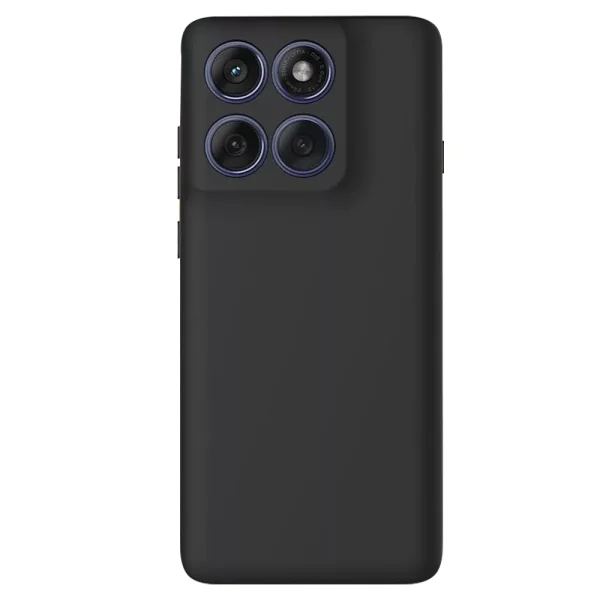 Soft Matte Silicone Case for Motorola Edge 60 Pro 5G, Black 4