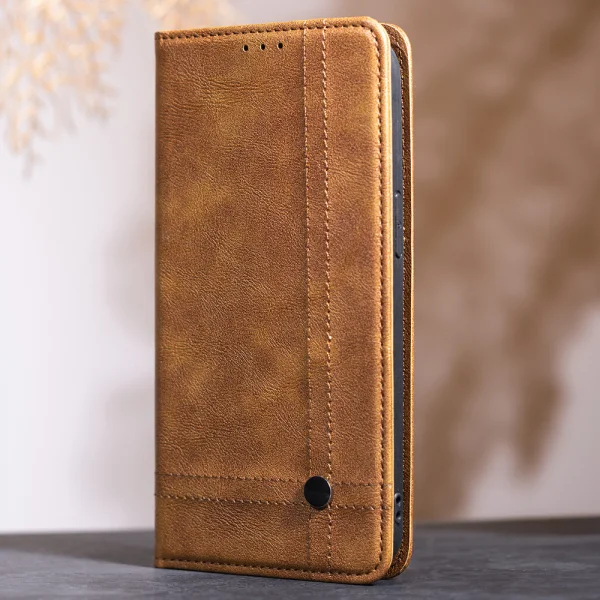 Smart Seam Wallet Case for iPhone 17, Brown 4
