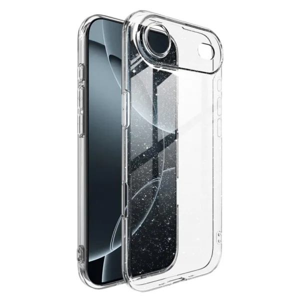 Silicone case Glitter for iPhone 17 Air, transparent 3