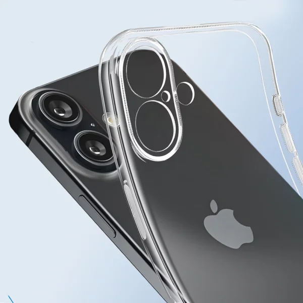 Silicone case for iPhone 17, 2mm, Transparent 2