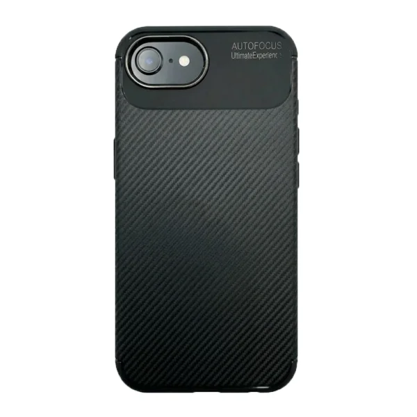 Silicone case Carbon Fiber Texture for iPhone 16e/17e, black 2