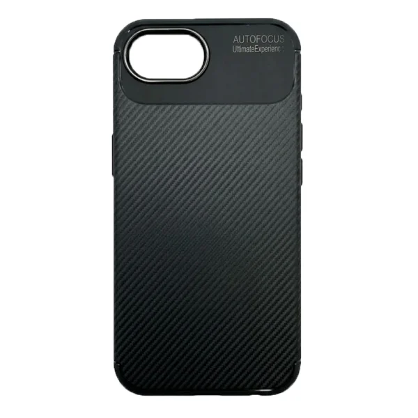 Silicone case Carbon Fiber Texture for iPhone 16e/17e, black 1
