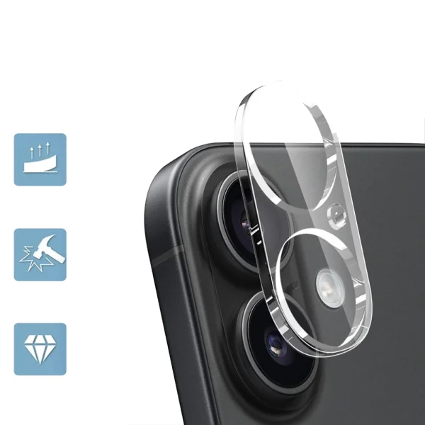 5D Glass Camera Protector for iPhone 17, transparent 2