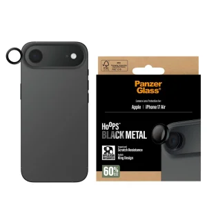Стъклен Протектор за камера PanzerGlass Hoops Lens Protector за iPhone 17 Air, Черен