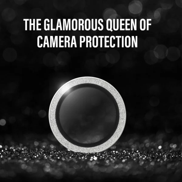 Стъклен Протектор за камера PanzerGlass Hoops Lens Protector за iPhone 17 Air, сребрист с камъчета 3