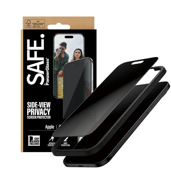 Safe Privacy Glass Protector for iPhone 17 Air, UWF EasyAligner 6